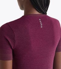 DIADORA SS TEE SHIRT STRATOUNO WOMEN ROUGE BANDEROLE Tee shirt running pas cher