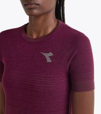 DIADORA SS TEE SHIRT STRATOUNO WOMEN ROUGE BANDEROLE Tee shirt running pas cher