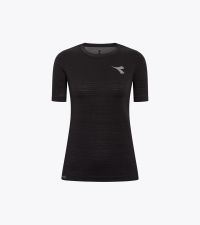DIADORA SS TEE SHIRT STRATOUNO WOMEN NOIR Tee shirt running