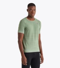 DIADORA SS TEE SHIRT STRATOUNO VERT ICEBERG Tee shirt running pas cher