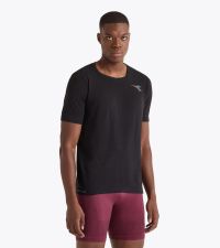 DIADORA SS TEE SHIRT STRATOUNO NOIR Tee shirt running pas cher