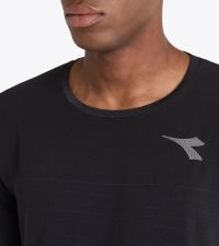 DIADORA SS TEE SHIRT STRATOUNO NOIR Tee shirt running pas cher