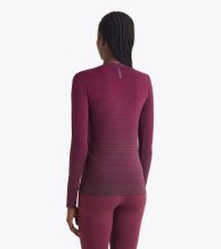 DIADORA LS TEE SHIRT STRATOUNO WOMEN ROUGE BANDEROLE Tee shirt running pas cher