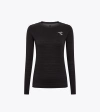 DIADORA LS TEE SHIRT STRATOUNO WOMEN NOIR Tee shirt running