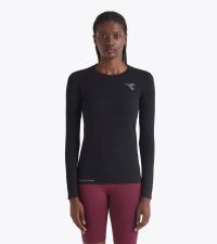 DIADORA LS TEE SHIRT STRATOUNO WOMEN NOIR Tee shirt running pas cher