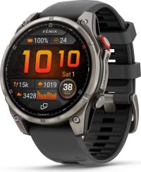 GARMIN FENIX 8 PRO AMOLED 47mm SAPPHIRE TITANE AVEC BRACELET EN SILICONE GRIS GRAPHITE