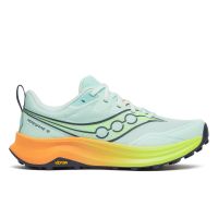 SAUCONY PEREGRINE 16 AQUA ET CITRON Chaussures de trail saucony