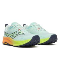 SAUCONY PEREGRINE 16 AQUA ET CITRON Chaussures de trail saucony pas cher