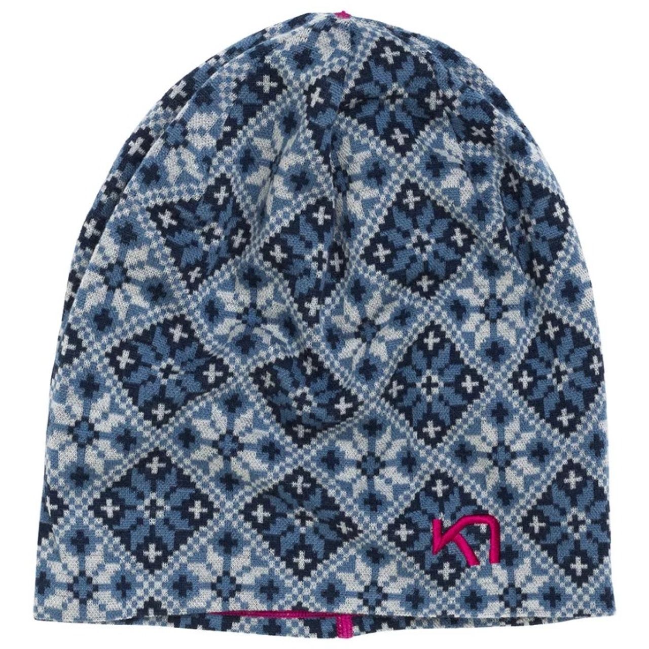 KARI TRAA ROSE BEANIE ROYAL  Bonnet en laine merinos