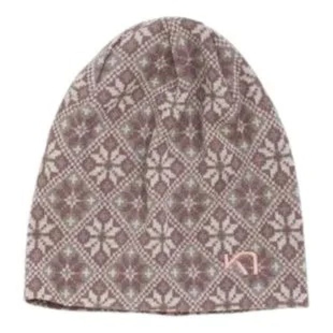 KARI TRAA ROSE BEANIE TAUPE  Bonnet en laine merinos
