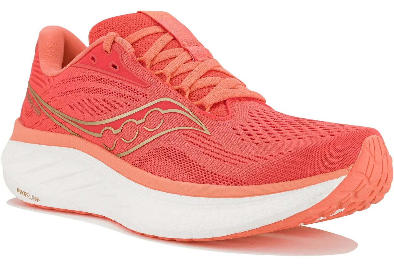 SAUCONY RIDE 18 CORAL ET SALMON Chaussures running