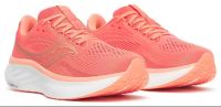 SAUCONY RIDE 18 CORAL ET SALMON Chaussures running pas cher