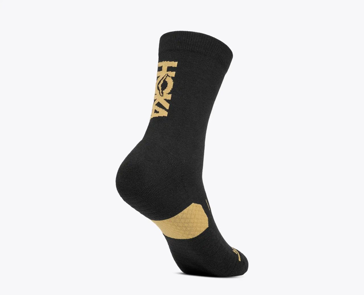 HOKA GRAPHIC CREW RUN SOCK BLACK ET GOLD Chaussettes Running Hoka