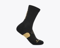 HOKA GRAPHIC CREW RUN SOCK BLACK ET GOLD Chaussettes Running Hoka pas cher