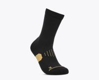 HOKA GRAPHIC CREW RUN SOCK BLACK ET GOLD Chaussettes Running Hoka pas cher
