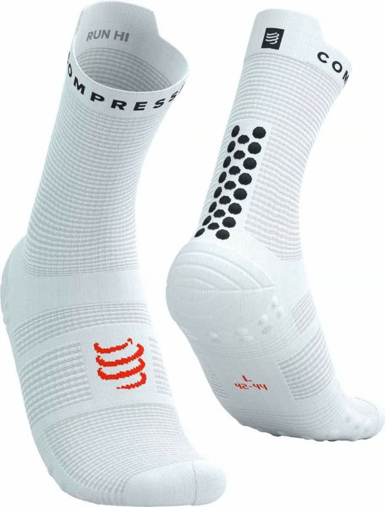 COMPRESSPORT PRO RACING SOCKS V4.0 RUN HIGH WHITE   Chaussettes running