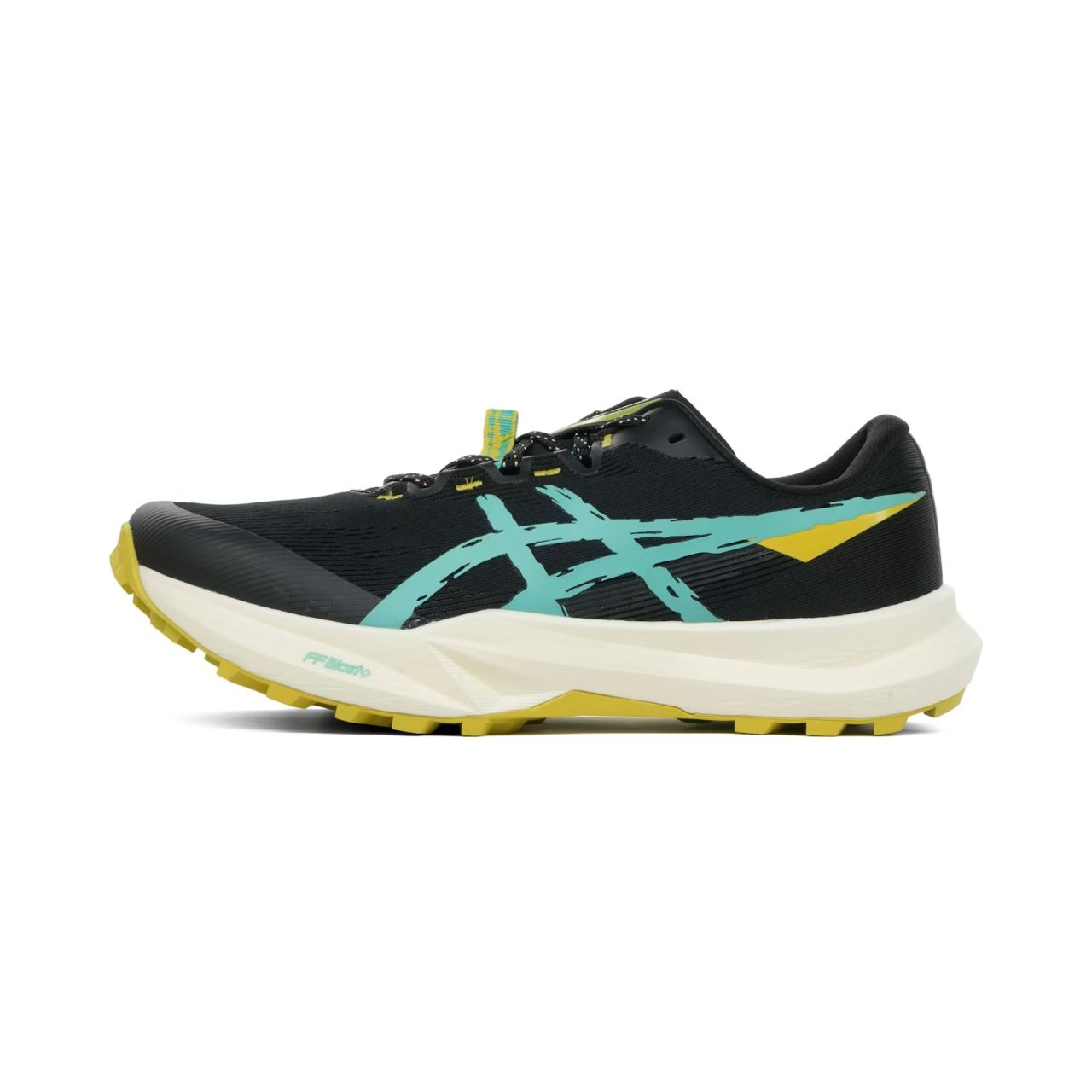 ASICS FUJI LITE 6 BLACK ET AURORA GREEN Chaussures de trail