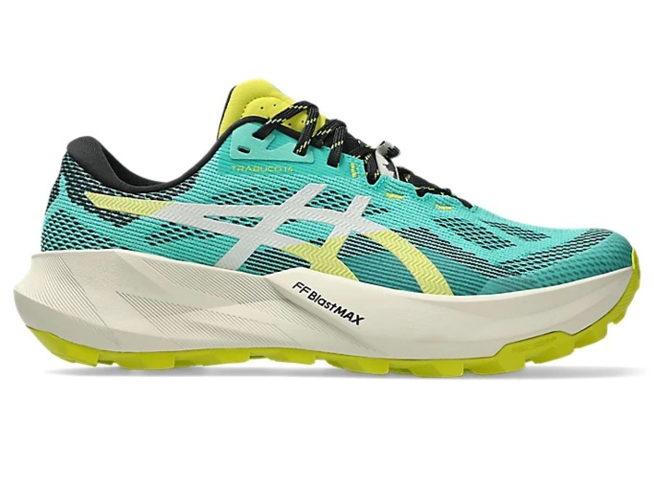 ASICS GEL TRABUCO 14 AURORA GREEN ET LIGHT DUST   Chaussures de trail