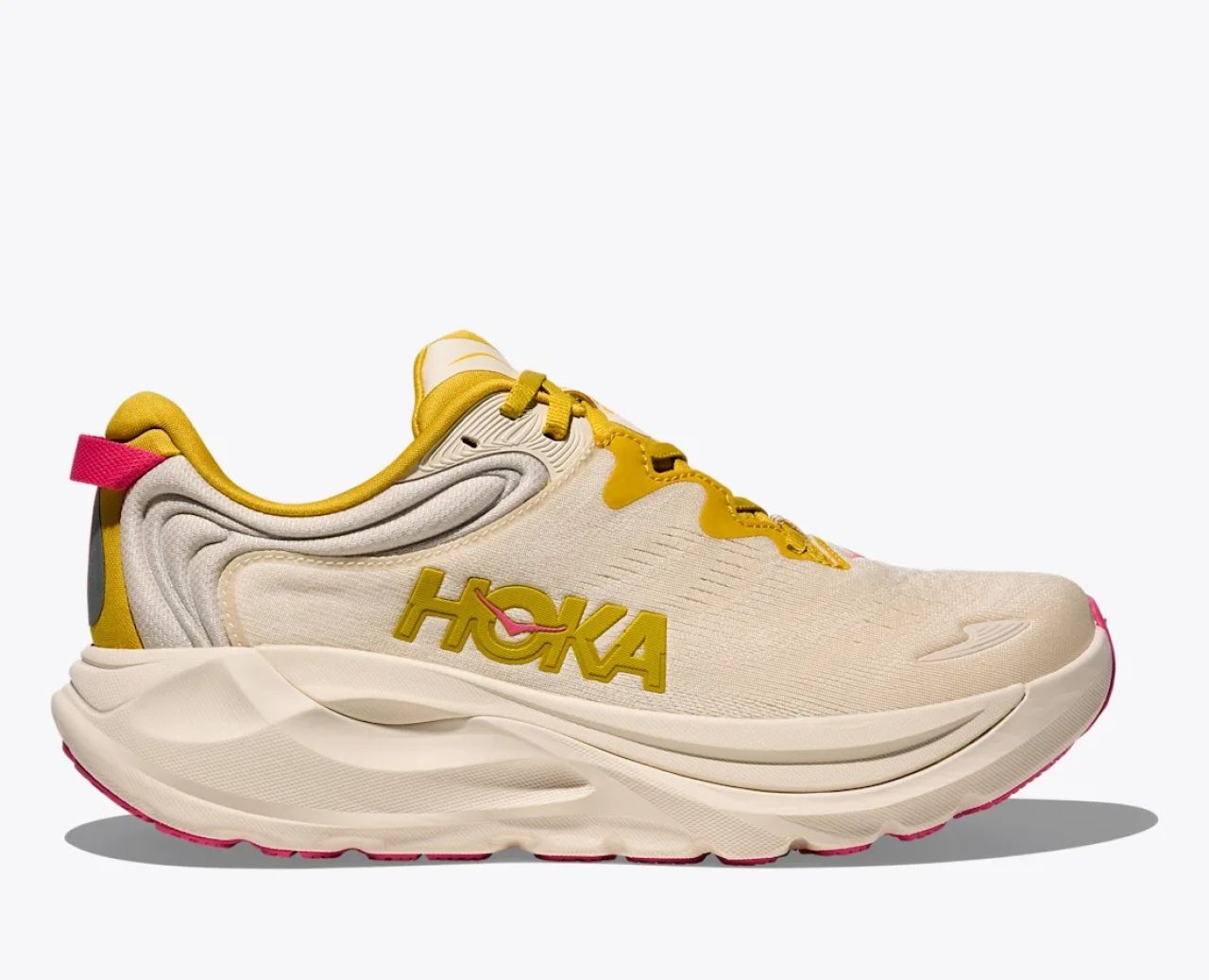 HOKA GAVIOTA 6 BIRCH ET YELLOW GOLD Chaussures de running