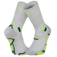 BV SPORT CHAUSSETTES TRAIL ULTRA 2 HIGH GRIS ET LIME  Chaussettes de trail
