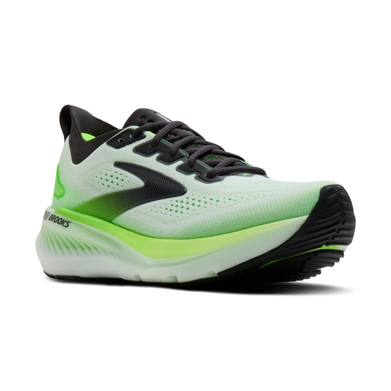 BROOKS GLYCERIN GTS 23 WHITE, PHANTOM ET GREEN GECKO Chaussures de running
