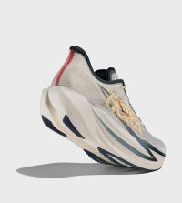 HOKA CIELO X1 3.0  ALABASTER ET YELLOW GOLD Chaussures avec plaque carbone pas cher