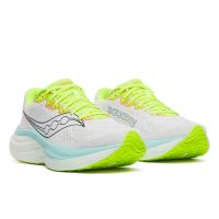 SAUCONY RIDE 19 WHITE ET SPALSH Chaussures running pas cher