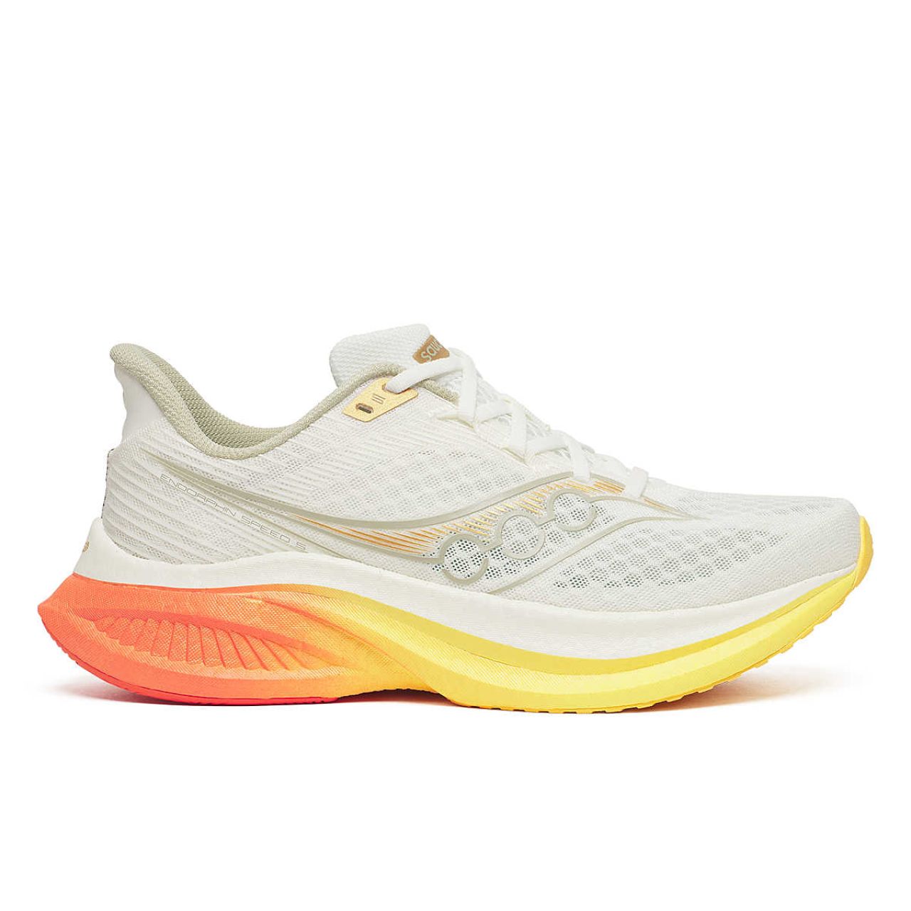 SAUCONY ENDORPHIN SPEED 5 IVORY ET FIRE Chaussures running saucony