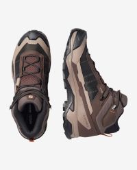 SALOMON X ULTRA 5 GTX MID BLACK COFFE ET WALNUT Chaussures de Randonnée étanche pas cher