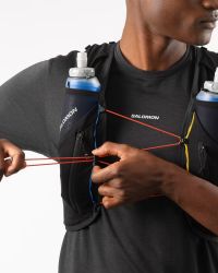 SALOMON ADV SKIN 12 RACE FLAG SET BLACK WHITE  Sac à dos trail pas cher