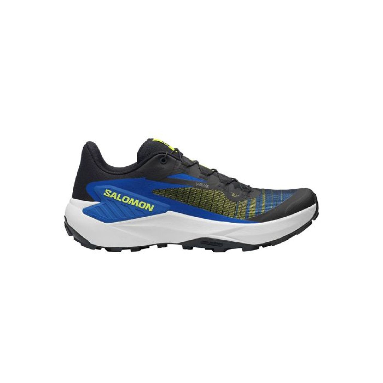 SALOMON GENESIS BLACK, ACID LIME ET BLUING  Chaussures de trail