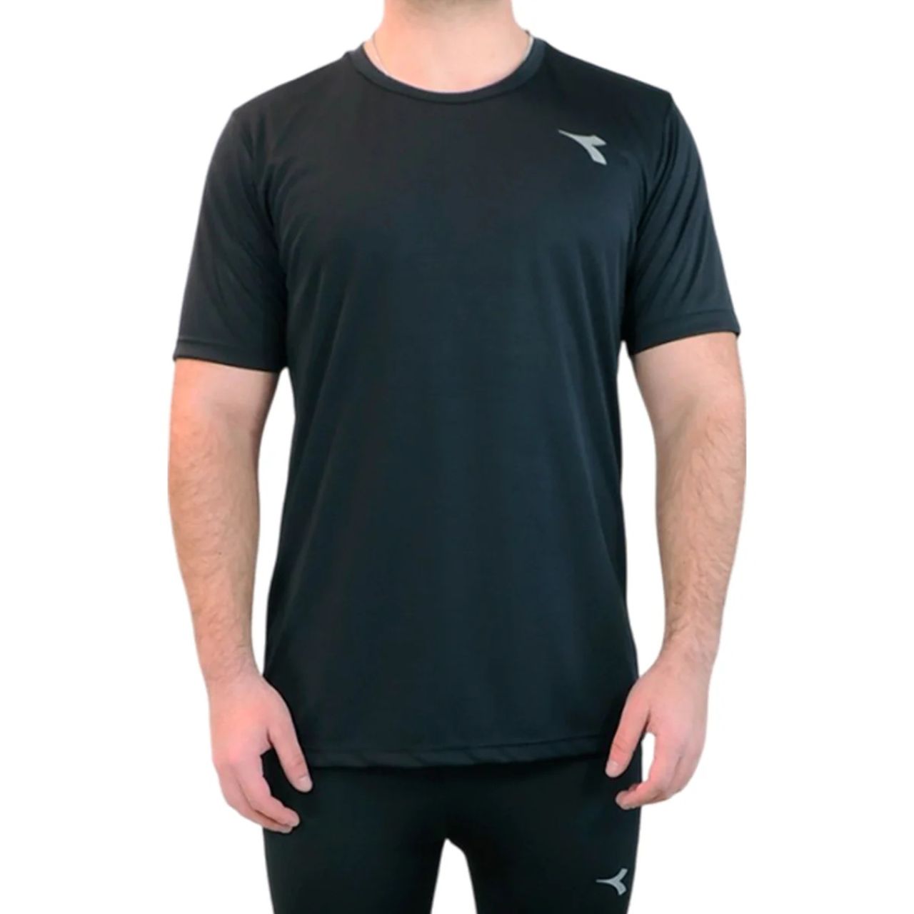 DIADORA SS TEE SHIRT RUN NOIR NERO Tee shirt running