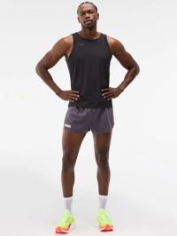 HOKA RACE DAY SPLIT SHORT SQUID INK Short running pas cher