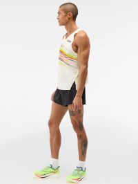 HOKA RACE DAY SINGLET ALABASTER FLARE Débardeur  Running pas cher