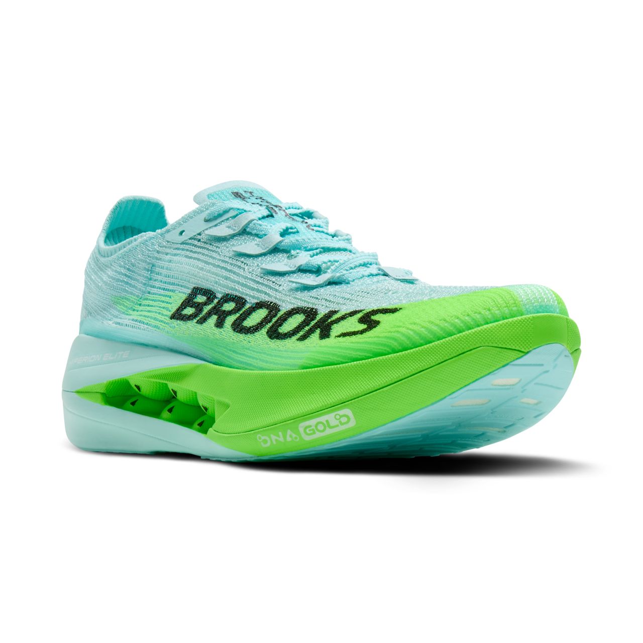 BROOKS HYPERION ELITE 5 LIMPET,BLACK ET GREEN GECKO  Chaussures avec plaque carbone