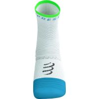 COMPRESSPORT PRO MARATHON SOCKS WHITE, NORSE BLUE ET NEON GREEN Chaussettes running pas cher
