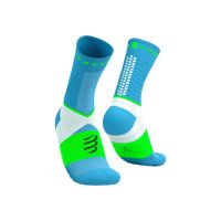 COMPRESSPORT ULTRA TRAIL SOCKS V2.0  NORSE BLUE  ET NEON GREEN Chaussettes running
