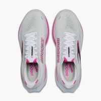 BROOKS HYPERION 3 WHITE ET CYBER PINK Chaussures de running pas cher