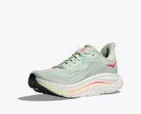 HOKA CLIFTON 10 SEA GLASS ET NEON FLAME  Chaussures de running pas cher