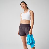 BROOKS SHORT HIGH POINT 3 POUCES 2 EN 1 DK RUSSET Short trail brooks pas cher