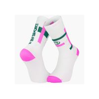 BV SPORT SOQUETTE LIGHT RUN HAUTE BALI ROSE ET VERT   Chaussettes de running