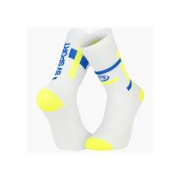 BV SPORT SOQUETTE LIGHT RUN HAUTE BALI BLANC RT JAUNE   Chaussettes de running