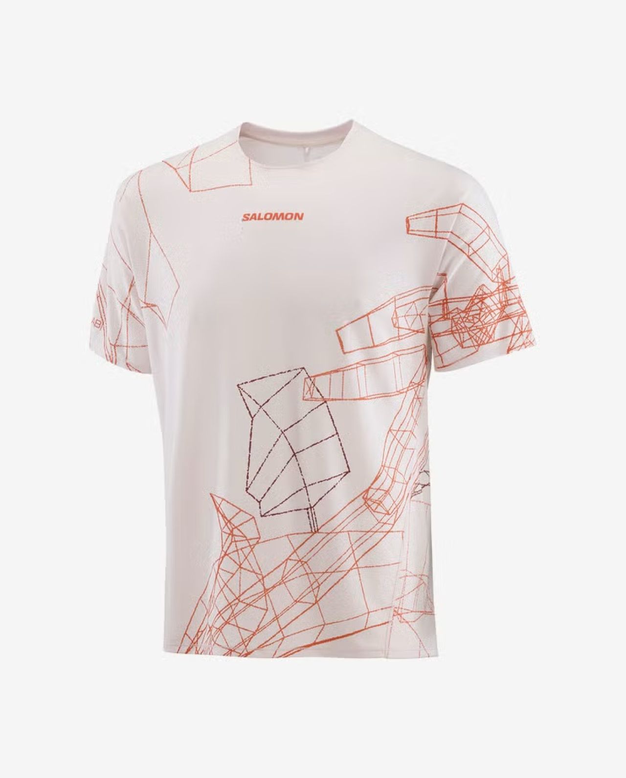 SALOMON S/LAB SPEED TEE M LILAC ASH ET FIERY RED Tee shirt running