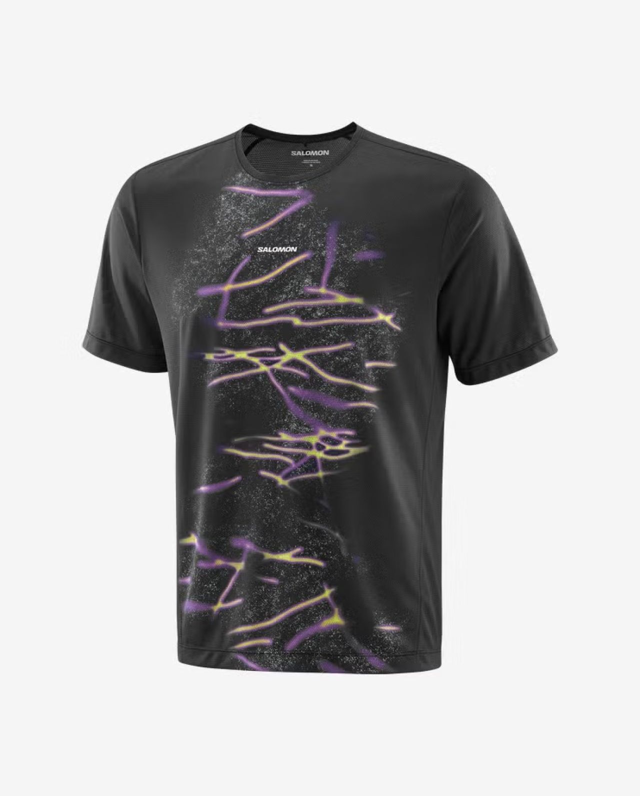 SALOMON SHKOUT CORE SS TEE GRAPHIC M DEEP BLACK  Tee shirt running