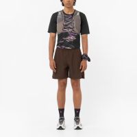 SALOMON SHKOUT CORE SS TEE GRAPHIC M DEEP BLACK  Tee shirt running pas cher