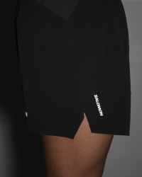SALOMON SENSE AERO STOW 5" SHORT DEEP BLACK  Short running pas cher