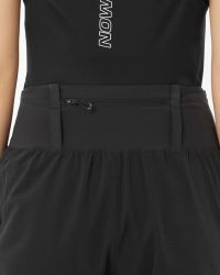 SALOMON SENSE AERO 2IN1 TRAIL 4"W DEEP BLACK   Short running pas cher