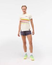 HOKA RACE DAY SHORT SLEEVE TEE ALABASTER FLARE Tee shirt running pas cher