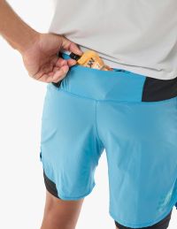 COMPRESSPORT TRAIL RACING 2 EN 1 SHORT NORSE BLUE  Short de running pas cher