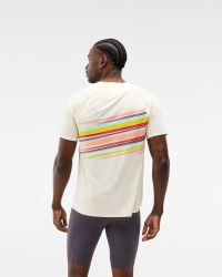 HOKA TEE RACE DAY SHORT SLEEVE ALABASTER FLARE Débardeur  Running pas cher